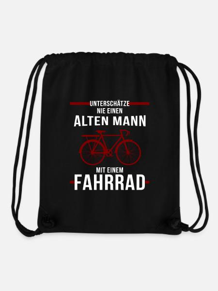 Alter Mann Fahrrad - Stanley/Stella recycelter Gym Bag - Schwarz