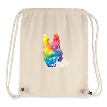 Chien de berger allemand - Sac à cordon recyclé Stanley/Stella - blanc naturel - Devant