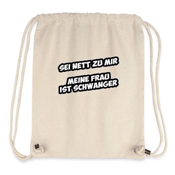 Schwangerschaft Lustiger Spruch Mann Geschenk - Stanley/Stella recycelter Gym Bag - Naturweiß - Vorne