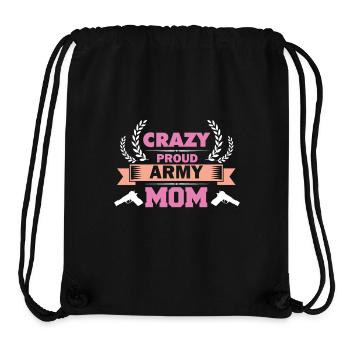 Crazy Proud Army Moms - Stanley/Stella recycelter Gym Bag - Schwarz - Vorne