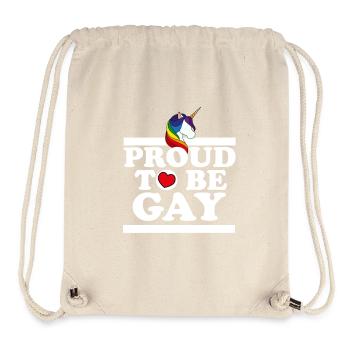Proud to be gay - Stanley/Stella recycelter Gym Bag - Naturweiß - Vorne