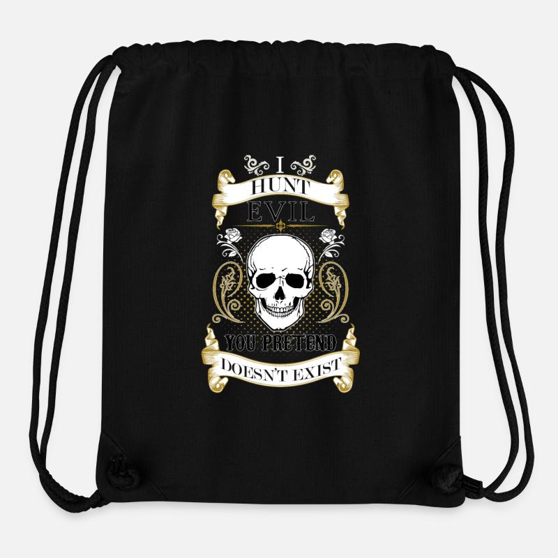 I hunt evil - Stanley/Stella Recycled Gym Bag - black