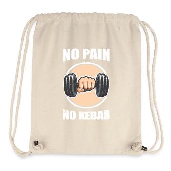 Aucune douleur aucun cadeau de gymnastique de levage de poids de Kebab - Sac à cordon recyclé Stanley/Stella - blanc naturel - Devant