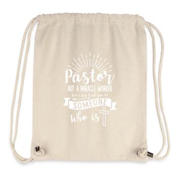 Pastor not a Miracle Worker - Stanley/Stella recycelter Gym Bag - Naturweiß - Vorne