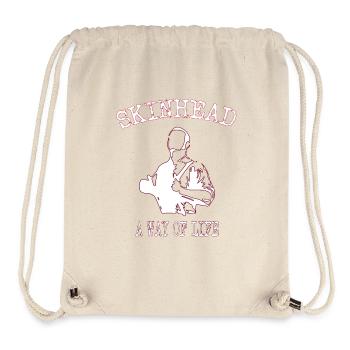 Way of life Skinhead - Stanley/Stella recycelter Gym Bag - Naturweiß - Vorne