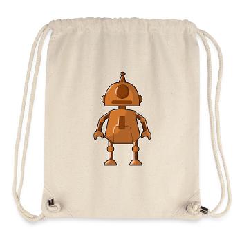 Kleiner orangener Roboter - Stanley/Stella recycelter Gym Bag - Naturweiß - Vorne