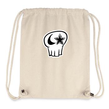 Skull Totenkopf Stern Mond Rock Punk-rock shirt - Stanley/Stella recycelter Gym Bag - Naturweiß - Vorne