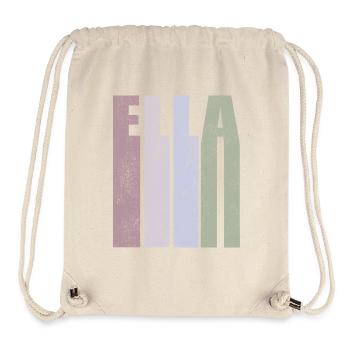 Ella Name Vorname Retro Stil - Stanley/Stella recycelter Gym Bag - Naturweiß - Vorne