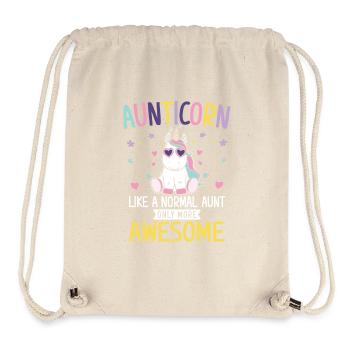 Aunticorn like a normal Aunt only more awesome - Stanley/Stella recycelter Gym Bag - Naturweiß - Vorne
