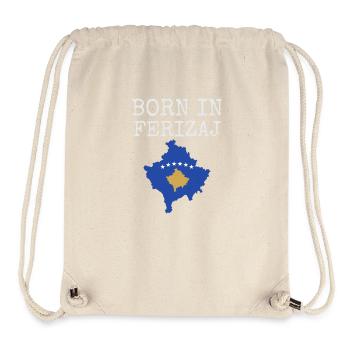 Kosovo Flag "Born in Ferizaj" - Stanley/Stella Recycled Gym Bag - natural - Front