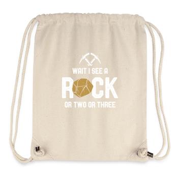 Wait I See A Rock - Stanley/Stella Recycled Gym Bag - natural - Front