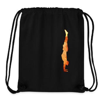 Yoga Handstand Polygon Gold - Stanley/Stella Recycled Gym Bag - black - Front