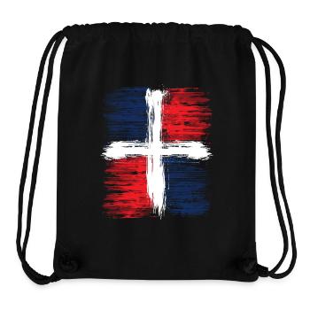 Dominican Republic - Stanley/Stella Recycled Gym Bag - black - Front