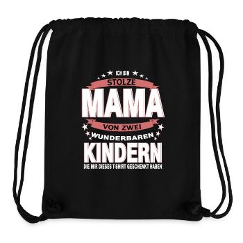 Stolze Mama Geschenkidee für Kinder - Stanley/Stella recycelter Gym Bag - Schwarz - Vorne