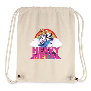 Heavy Metal + cute animals - festival outfit funny - Stanley/Stella Recycled Gym Bag - natural - Front