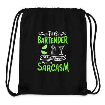 Barman - Sac à cordon recyclé Stanley/Stella - noir - Devant