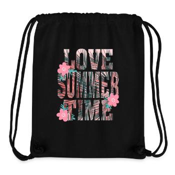 Love Summer Time Palmen Sommer Geschenk - Stanley/Stella Recycled Gym Bag - black - Front