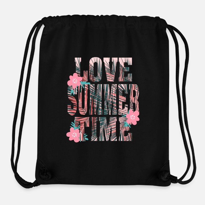 Love Summer Time Palmen Sommer Geschenk - Stanley/Stella recycelter Gym Bag - Schwarz