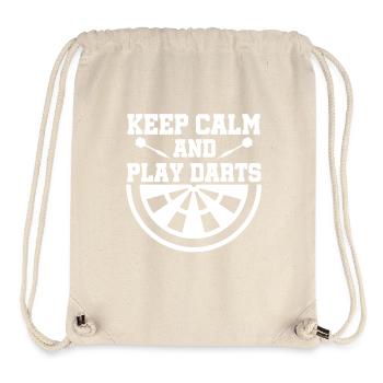 Keep Calm And Play Darts - Stanley/Stella recycelter Gym Bag - Naturweiß - Vorne