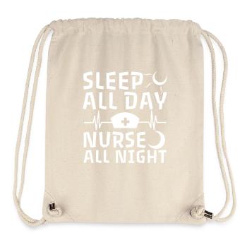 Sleep All Day Nurse All Night - Stanley/Stella Recycled Gym Bag - natural - Front