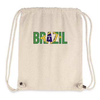Brazil Flag Typography - Stanley/Stella Recycled Gym Bag - natural - Front