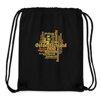 DDR Wortwolke Nicki Wörtersammlung - Stanley/Stella recycelter Gym Bag - Schwarz - Vorne