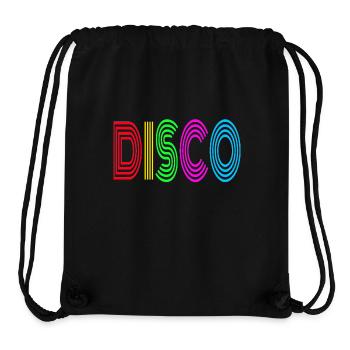 Discothèque des années 70 - Sac à cordon recyclé Stanley/Stella - noir - Devant