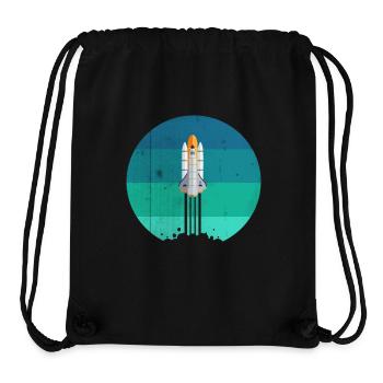 Raumfahrt Rakete Raketenstart - Stanley/Stella recycelter Gym Bag - Schwarz - Vorne