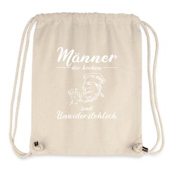 Cuisinier - Les hommes qui cuisinent sont irrésistibles - Sac à cordon recyclé Stanley/Stella - blanc naturel - Devant