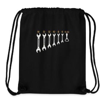 Key opener - bottle opener tool board - Stanley/Stella Recycled Gym Bag - black - Front