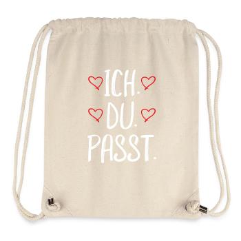 Ich Du Passt - Liebeserklärung für die große Liebe - Stanley/Stella recycelter Gym Bag - Naturweiß - Vorne