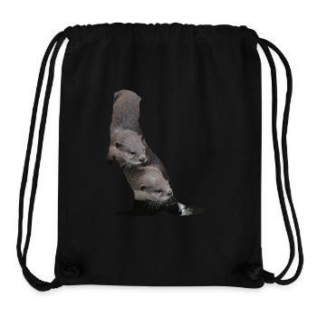 Loutre loutre loutre loutre loutre loutre - Sac à cordon recyclé Stanley/Stella - noir - Devant