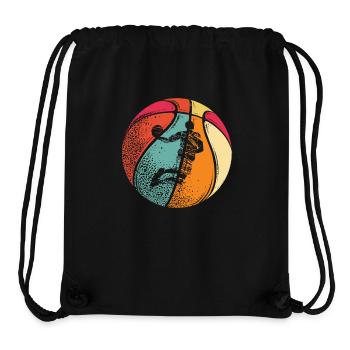 Basketball Fan Basketballer Geschenkidee - Stanley/Stella recycelter Gym Bag - Schwarz - Vorne