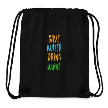 save water drink wine - save water drink wine - Stanley/Stella Recycled Gym Bag - black - Front
