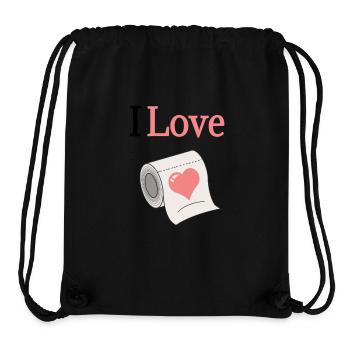 J’aime le papier toilette - Sac à cordon recyclé Stanley/Stella - noir - Devant