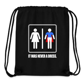 It Was Never A Dress Superheldin Girl Frauen Power - Stanley/Stella recycelter Gym Bag - Schwarz - Vorne