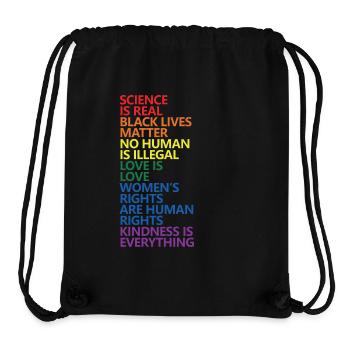 Science Is Real Black Lives Matter LGBT Pride BLM - Stanley/Stella recycelter Gym Bag - Schwarz - Vorne