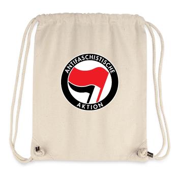 Antifaschistische Aktion, Antifa Logo, Flaggen - Stanley/Stella recycelter Gym Bag - Naturweiß - Vorne