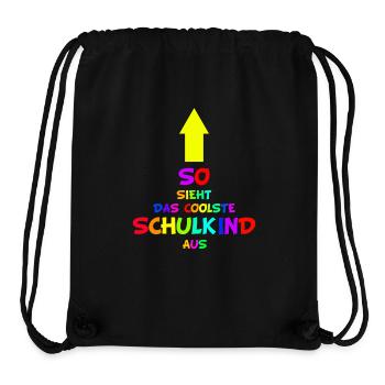 Kinder Schulanfänger Schulanfang Schulkind 2021 - Stanley/Stella recycelter Gym Bag - Schwarz - Vorne
