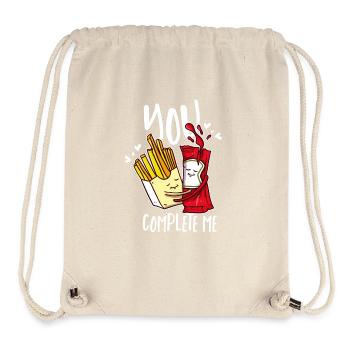 Pommes und Ketchup – Perfekte Kombination Genießer - Stanley/Stella recycelter Gym Bag - Naturweiß - Vorne