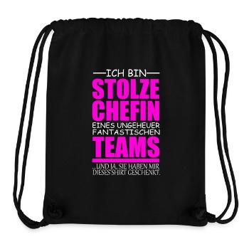 lustiges Chefin Geschenk stolze Chefin Idee - Stanley/Stella recycelter Gym Bag - Schwarz - Vorne