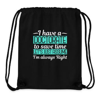 PhD graduation Funny - Stanley/Stella Recycled Gym Bag - black - Front