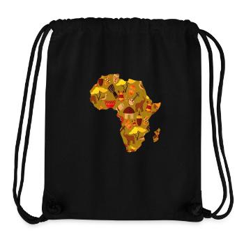 Africa map safari - Stanley/Stella Recycled Gym Bag - black - Front