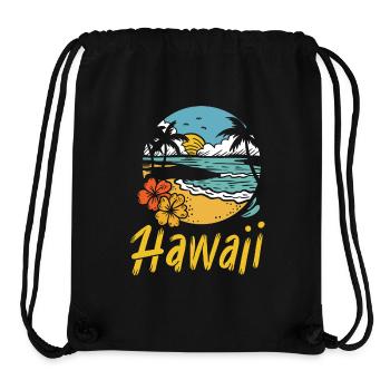 Été de surf à Hawaï - Sac à cordon recyclé Stanley/Stella - noir - Devant