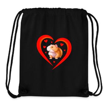 Heart with cute hamster - Stanley/Stella Recycled Gym Bag - black - Front