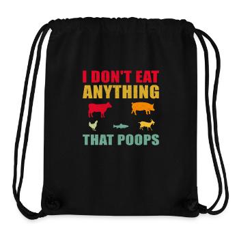Funny vegan vegetarian vegan gift - Stanley/Stella Recycled Gym Bag - black - Front