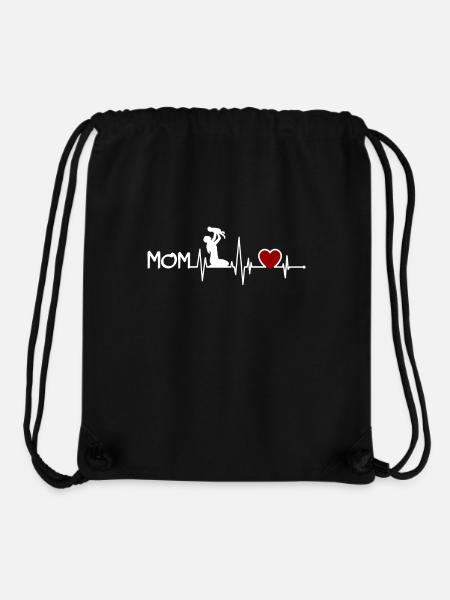 Herzschlag Mutter Baby Nachwuchs Sohn Tochter Mom - Stanley/Stella recycelter Gym Bag - Schwarz