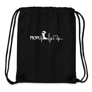 Heartbeat mother baby offspring son daughter mom - Stanley/Stella Recycled Gym Bag - black - Front