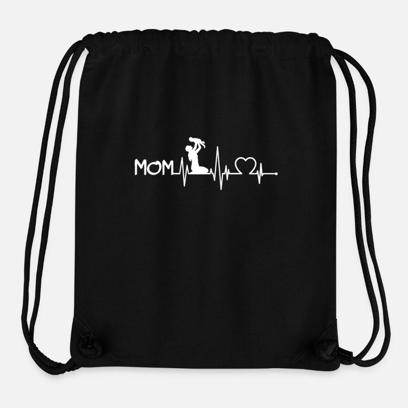 Herzschlag Mutter Baby Nachwuchs Sohn Tochter Mom - Stanley/Stella recycelter Gym Bag - Schwarz