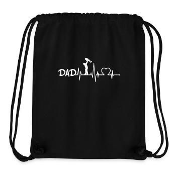 Heartbeat father baby offspring son daughter dad - Stanley/Stella Recycled Gym Bag - black - Front